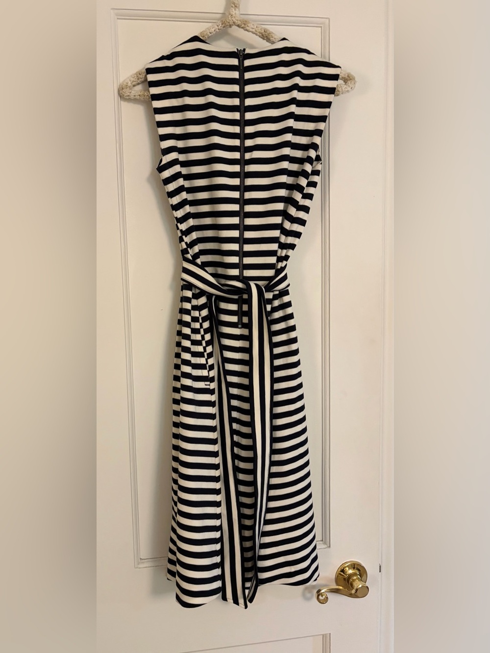 Trenery Black and White Striped Midi Dress - Picture 3 of 12